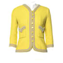 Coleção de 1994 Jaqueta Tweed Amarela Primavera - Chanel