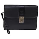 Bolsa Clutch Burberrys Couro Preto Auth bs13915 - Autre Marque