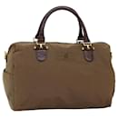 BALENCIAGA Hand Bag Nylon Brown Auth bs13991 - Balenciaga