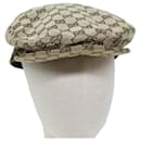 GUCCI GG Canvas Hunting Cap Hat M Beige Auth yk12031 - Gucci