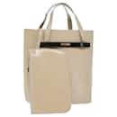 GUCCI Hand Bag Patent leather Beige Auth 72962 - Gucci