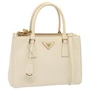 PRADA Galleria Hand Bag Safiano leather 2way White Auth yk12051 - Prada