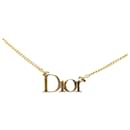 Colar pingente com logotipo de ouro Dior