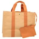 HERMES Bora Bora GM Tote Bag Canvas Orange Auth 73250 - Hermès
