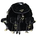 PRADA Quilted Backpack Velor Black Auth 73128A - Prada