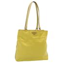 PRADA Tote Bag Nylon Yellow Auth 73333 - Prada
