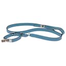 HERMES Pet Carry Leather Light Blue Auth 73427 - Hermès