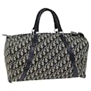 Christian Dior Trotter Canvas Boston Bag Navy Auth 72969