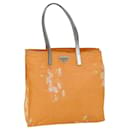 PRADA Tote Bag Canvas Orange Auth 73103 - Prada