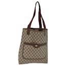 GUCCI GG Canvas Web Sherry Line Tote Bag PVC Beige Green Red Auth 72147 - Gucci