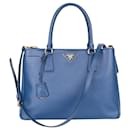 Prada Blue Saffiano Leather Galleria Handbag