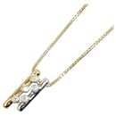 [LuxUness] 18k Collar con colgante de diamantes de oro y platino Collar de metal en excelentes condiciones - & Other Stories