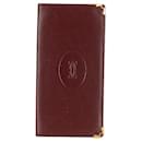 Cartier Must De Cartier Leather Bifold Wallet Leather Long Wallet in Good condition