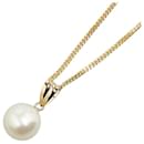 Autre collier pendentif perle en or 18 carats Collier en métal en excellent état - & Other Stories