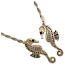 Dior Seepferdchen Lasso-Halskette aus Metall in gutem Zustand