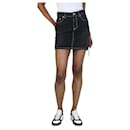 Black mini denim skirt - size UK 6 - Ganni