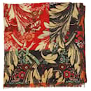 Red floral printed scarf - Dries Van Noten