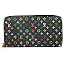 Louis Vuitton Black Monogram Multicolore Zippy Wallet
