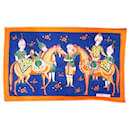 HERMES INDIENS BEACH TOWEL ON HORSE BATH TOWEL 150 X 95 CM IN COTTON - Hermès