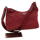 PRADA Shoulder Bag Nylon Red Auth 73100 - Prada