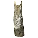 Simkhai Silver Ayala Sequin Fringe Gown / Dress - Autre Marque