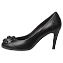 Schwarze Pumps aus Leder mit Blumenmuster - Größe EU 39 - Chanel