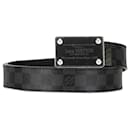 Louis Vuitton Black Damier Graphite Inventeur Reversible Belt