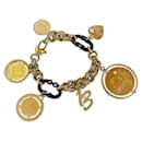 Raro brazalete vintage DOLCE & GABBANA "Token Money" dorado - Dolce & Gabbana