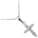 [LuxUness] 18k Gold Diamond Cross Pendant Necklace Metal Necklace in Good condition - & Other Stories