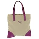 PRADA Tote Bag Canvas Beige Auth am6227 - Prada