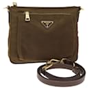 PRADA Shoulder Bag Nylon Brown Auth ki4473 - Prada