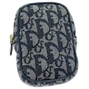 Christian Dior Trotter Canvas Pouch Navy Auth 73648