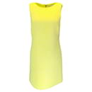 Alice + Olivia Neon Yellow Clyde Sequin Embellished Boucle Tweed Mini Dress - Autre Marque