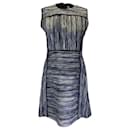 Jason Wu Blue / Black Multi Metallic Detail Woven Tweed Dress - Autre Marque