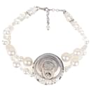 Faux Pearl & Crystal Soup Can Choker Necklace - Chanel