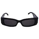 Balenciaga BB0260S Max rechteckige Sonnenbrille aus schwarzem Acetat