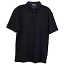 Lanvin Polo T-Shirt in Navy Blue Cotton