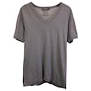 Dolce & Gabbana T-shirt à col en V en coton gris