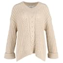 Pull en maille torsadée Nanushka Arwan en laine beige