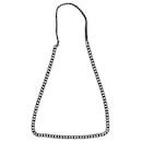 Burberry Studded Leather Curb Chain Necklace in Black Metal