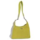 PRADA Shoulder Bag Nylon Yellow Auth 74194 - Prada