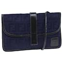 FENDI Zucca Canvas Shoulder Bag Vintage Blue Auth ti1671 - Fendi