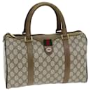 GUCCI GG Supreme Web Sherry Line Hand Bag Beige Red Green 116 02 007 Auth 73724 - Gucci