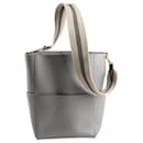 CELINE Seau Sangle Bucket Leather Shoulder Bag in Gray - Céline