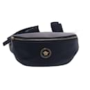 Versace black leather La Medusa belt bag