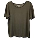 Isabel Marant Étoile Striped T-Shirt in Green Cotton