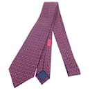 Cravatta in tela Hermes con cravatta in twill di seta 7024 TA in condizioni eccellenti - Hermès
