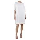 Cream short-sleeved midi dress - size UK 8 - Marni