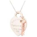 Colar coração e chave em prata esterlina - Tiffany & Co