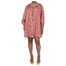 Vestido midi de lino con estampado floral rojo - talla UK 42 - Isabel Marant Etoile